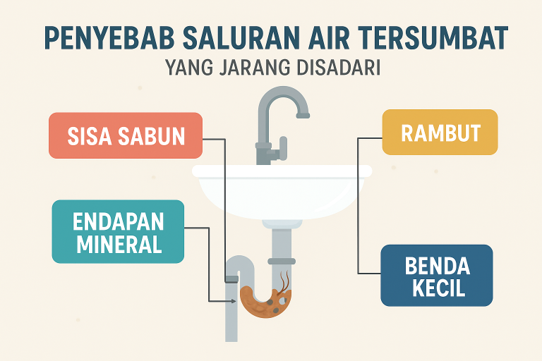 Penyebab Saluran Air Tersumbat yang Jarang Disadari